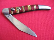Vintage Imperial Hammer Brand Candy Stripe Toothpick U.S.A. Switchblade Knife