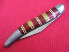 Vintage Imperial Hammer Brand Candy Stripe Toothpick U.S.A. Switchblade Knife