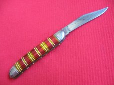 Vintage Imperial Hammer Brand Candy Stripe Utility Jack U.S.A. Switchblade Knife