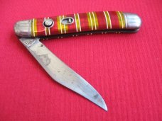 Vintage Imperial Hammer Brand Candy Stripe Utility Jack U.S.A. Switchblade Knife