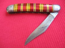 Vintage Imperial Hammer Brand Candy Stripe Utility Jack U.S.A. Switchblade Knife