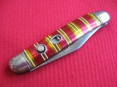 Vintage Imperial Hammer Brand Candy Stripe Utility Jack U.S.A. Switchblade Knife