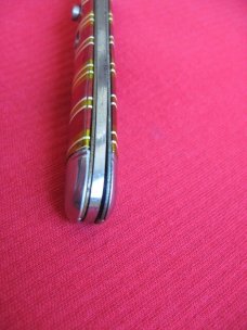 Vintage Imperial Hammer Brand Candy Stripe Utility Jack U.S.A. Switchblade Knife