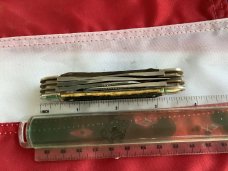 Bulldog Brand 5 Blade Knife w/ Green Bone Handles -NOS & NM