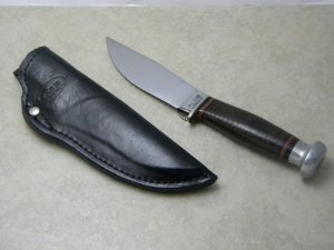 Case XX 1940-64 Stacked Leather Model 326 Woodcraft Fixed Blade Sheath Knife