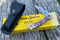 BUCK 110 ** YELLOWHORSE CUSTOM BEAR PAW FOLIDNG HUNTER