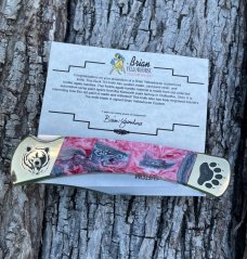 BUCK 110 ** YELLOWHORSE CUSTOM BEAR PAW FOLIDNG HUNTER