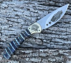 BUCK 113 ** YELLOWHORSE CUSTOM MAMMOTH TOOTH INDIAN CHIEF FIXED BLADE