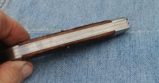 ROMO (Rosenbaum^Mogul) 2 Blade Folding Hunter Japan Early 60's Mint Jigged Bone