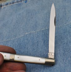 Ed. Wusthof Trident Werke Solingen Germany 2 Blade Slim Pearl 5 3/4" Closed Pre War?