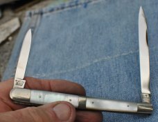 Ed. Wusthof Trident Werke Solingen Germany 2 Blade Slim Pearl 5 3/4" Closed Pre War?