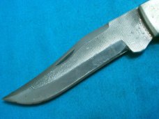 VINTAGE BIG OLD SMOKY FILE BLADE LOCKBACK FOLDING JACK POCKET KNIFE KNIVES BONE