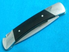 VINTAGE SCRIPT STAMP MICARTA BUCK SQUIRE 501 USA LOCKBACK FOLDING HUNTER POCKET KNIFE KNIVES OLD