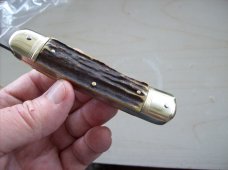 Vintage Hubertus Knife West German Large Size 11 Stag/Antler UNUSED