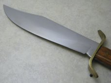 Western Boulder Colo. USA W49 Wood Bowie Fixed Blade Knife & Sheath c.1951-1978