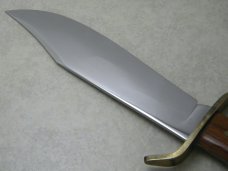 Western Boulder Colo. USA W49 Wood Bowie Fixed Blade Knife & Sheath c.1951-1978
