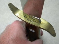 Western Boulder Colo. USA W49 Wood Bowie Fixed Blade Knife & Sheath c.1951-1978