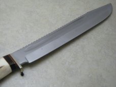 Linder Messer Rehwappen Solingen Germany Genuine Stag Bowie Fixed Blade Sheath Knife