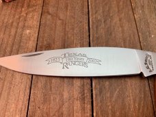 A.G. Russell Large Texas Toothpick Texas Ranger Commemorative 2003 European Red Deer Jigged Bone