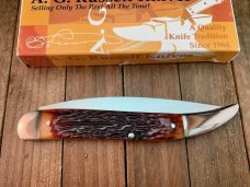 A.G. Russell Large Texas Toothpick Texas Ranger Commemorative 2003 European Red Deer Jigged Bone