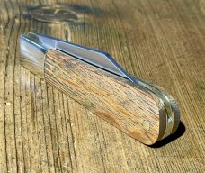 A. Wright & Son Sheffield England Traditional Barlow Clip Blade with Oak scales and clip bla