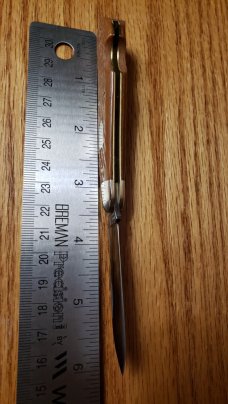 Great Eastern Cutlery Jig Natural Linen Micarta Knife Easy Open 562123EO New/Mint in Original Tube.
