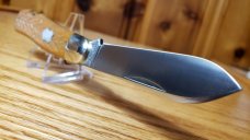 Great Eastern Cutlery Jig Natural Linen Micarta Knife Easy Open 562123EO New/Mint in Original Tube.