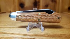 Great Eastern Cutlery Jig Natural Linen Micarta Knife Easy Open 562123EO New/Mint in Original Tube.