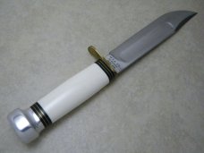 Marbles M.S.A. Co. Gladstone Mich. USA White Ideal Fixed Blade Sheath Knife c.1990's