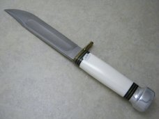 Marbles M.S.A. Co. Gladstone Mich. USA White Ideal Fixed Blade Sheath Knife c.1990's