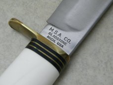 Marbles M.S.A. Co. Gladstone Mich. USA White Ideal Fixed Blade Sheath Knife c.1990's