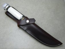 Marbles M.S.A. Co. Gladstone Mich. USA White Ideal Fixed Blade Sheath Knife c.1990's