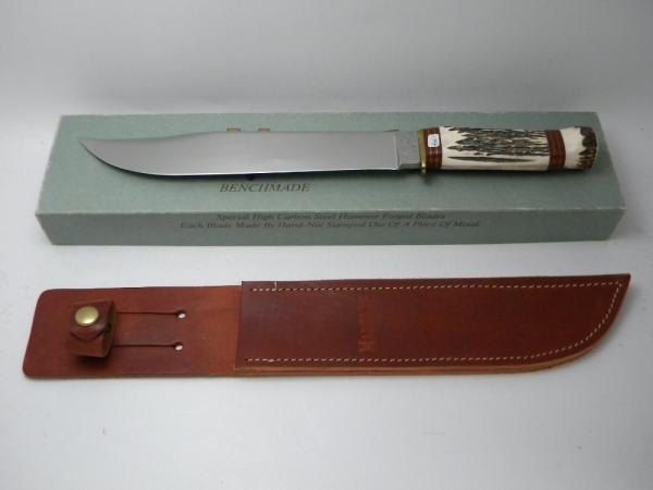 Marbles USA Stag/Stag Trailmaker Fixed Blade Sheath Knife in Box c.1992