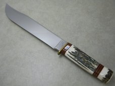Marbles USA Stag/Stag Trailmaker Fixed Blade Sheath Knife in Box c.1992
