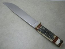 Marbles USA Stag/Stag Trailmaker Fixed Blade Sheath Knife in Box c.1992
