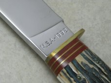 Marbles USA Stag/Stag Trailmaker Fixed Blade Sheath Knife in Box c.1992