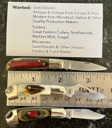 3 Miniature Frost Cutlery Knives, Made In Japan, Vintage 90's With Boxes, Unused 
