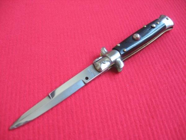 Oreste Dibon Italian 16cm. Horn STILETTO Switchblade Knife - New Old Stock