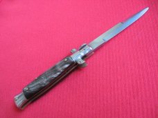 Oreste Dibon Italian 16cm. Horn STILETTO Switchblade Knife - New Old Stock