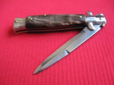 Oreste Dibon Italian 16cm. Horn STILETTO Switchblade Knife - New Old Stock