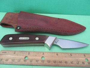 Schrade Old Timer Brown Saw Cut Delrin Handle Fixed Blade Pattern # 156OT