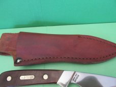 Schrade Old Timer Brown Saw Cut Delrin Handle Fixed Blade Pattern # 156OT