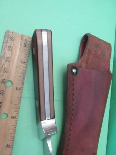 Schrade Old Timer Brown Saw Cut Delrin Handle Fixed Blade Pattern # 156OT