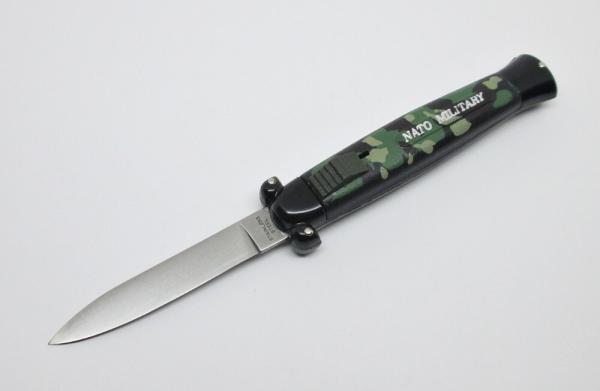 Vintage OTF SUPER AUTOMATIC SPRINGER Knife Nato Military Camo Vintage OTF SUPER AUTOMATIC SPRINGER Knife Nato Military Camo