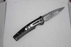 Mcusta Bushi Sword Black Scales Blue Anodized Pivot Pin