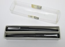 Vintage BIG RED Pen Set - One with a Hidden Triangular Spike Dagger - USA