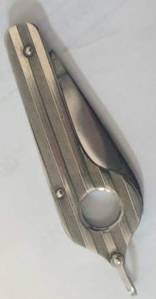 VINTAGEVINTAGE 1910-1920's Crown Cut Co NY 2.5" Handle /1.58" Blade Cigar Cutter Pocket Pen Knife