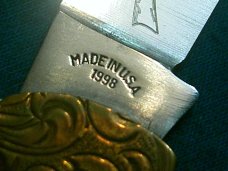 VINTAGE QUEEN 048 8445E USA 1998 LOCKBACK GUN COLLECTOR ENGRAVED FOLDING POCKET KNIFE KNIVES BOX OLD