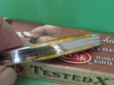 Case XX 2008 Tiny Texas Toothpick Autumn Barnwood Bone Pattern #620096 SS