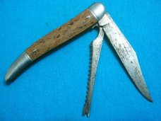 VINTAGE IMPERIAL USA DIAMOND EDGE DE TRAPPER FANCY FOLDING POCKET TOOTHPICK FISH KNIFE KNIVES OLD